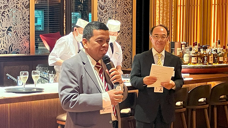 Toast by Prof. Amzul, Head of Education & Culture Section, Embassy of the Republic of Indonesia in Japan